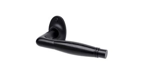 De Oude Deurklink Deurklink - Deco mat zwart, rozet ovaal