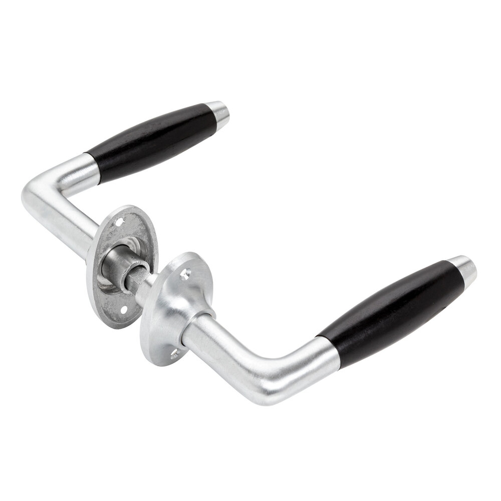 De Oude Deurklink Retro Deurklink Klassiek in mat nikkel met ovale rozetten