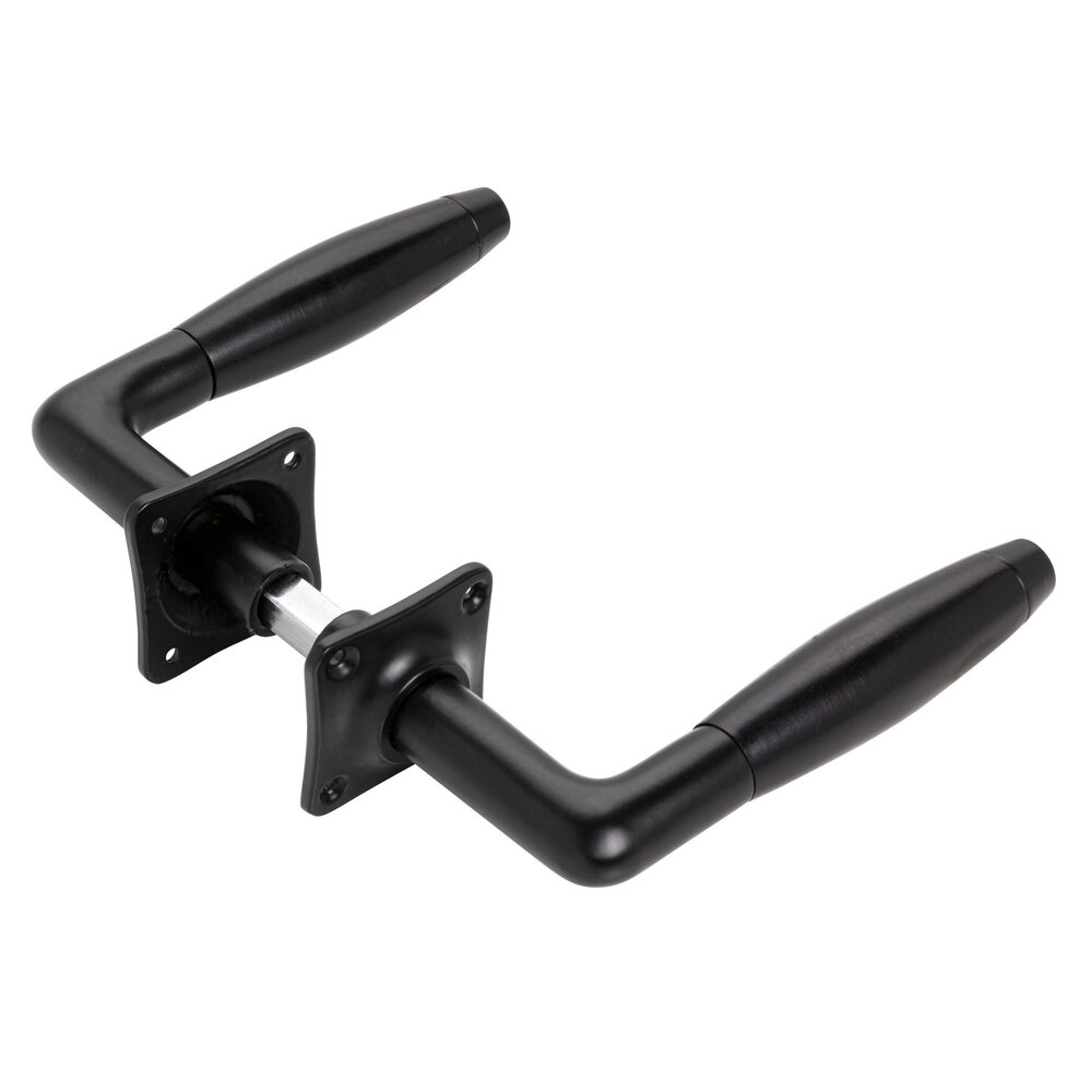 De Oude Deurklink Retro Deurklink Klassiek mat zwart vierkante rozetten