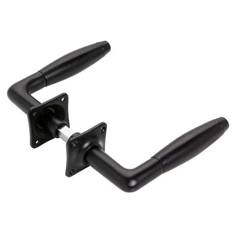 De Oude Deurklink Retro Deurklink Klassiek mat zwart vierkante rozetten