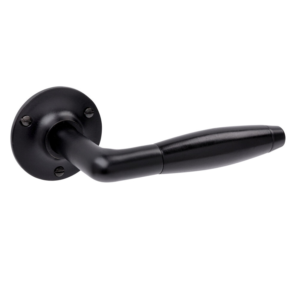 De Oude Deurklink Retro Deurklink Klassiek mat zwart met ronde rozetten De Oude Deurklink Retro Deurklink Klassiek mat zwart met ronde rozetten