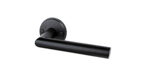 Mooi Deurbeslag Deurklink Esferia in mat zwart met ronde rozetten Mooi Deurbeslag Deurklink Esferia in mat zwart met ronde rozetten