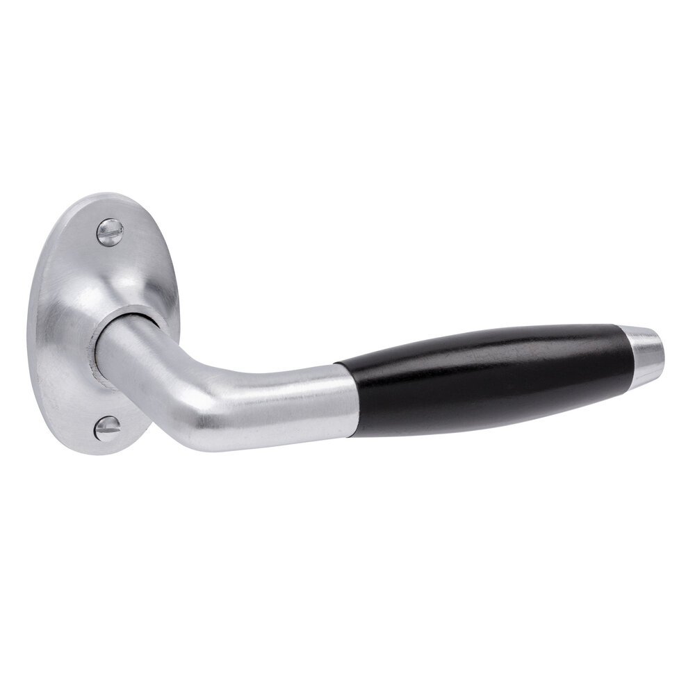 De Oude Deurklink Deurklink set - Klassiek mat geborsteld nikkel met ovale sleutelrozetten