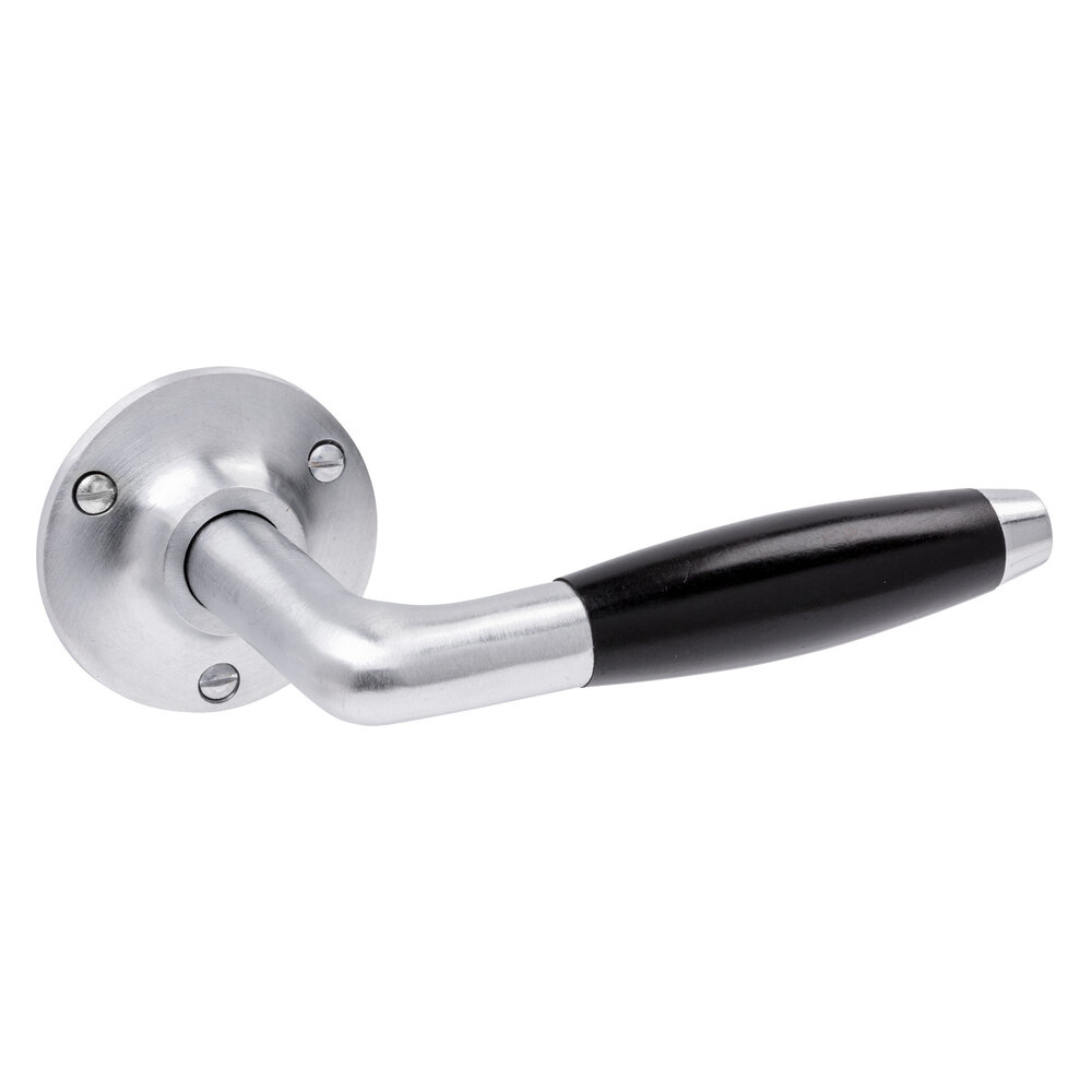 De Oude Deurklink Deurklink set - Klassiek mat geborsteld nikkel met ronde sleutelrozetten