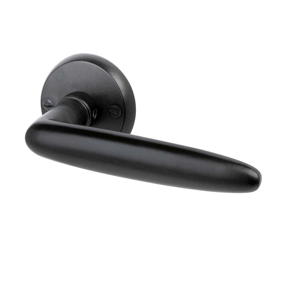 Mooi Deurbeslag Deurklink Suave mat zwart en ronde rozetten Mooi Deurbeslag Deurklink Suave mat zwart en ronde rozetten