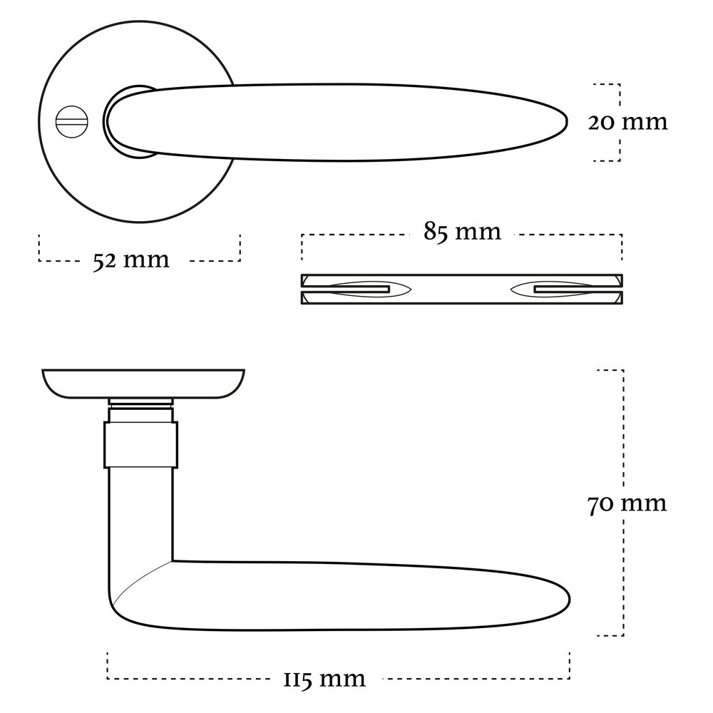 Mooi Deurbeslag Deurklink Suave mat zwart en ronde rozetten Mooi Deurbeslag Deurklink Suave mat zwart en ronde rozetten
