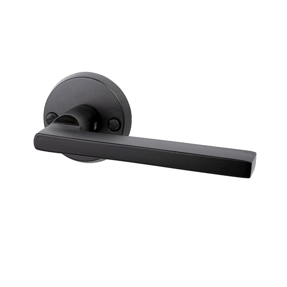 Mooi Deurbeslag Deurklink Vita met mat zwarte poedercoating en ronde rozetten