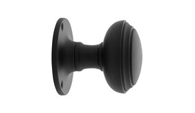 De Oude Deurklink Deurknop 55mm - Rond draaibaar zwart De Oude Deurklink Deurknop 55mm - Rond draaibaar zwart