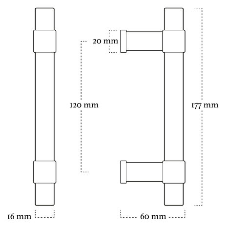 Mooi Deurbeslag Handgreep groot Fermo Mooi Deurbeslag Handgreep groot Fermo
