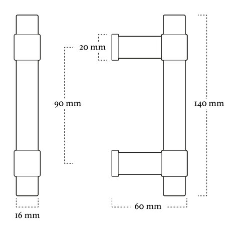 Mooi Deurbeslag Handgreep klein Fermo Mooi Deurbeslag Handgreep klein Fermo