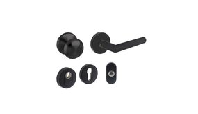 Intersteel Basis voordeurset veiligheidsbeslag skg3 rond rvs zwart met kerntrekbeveiliging Intersteel Basis voordeurset veiligheidsbeslag skg3 rond rvs zwart met kerntrekbeveiliging