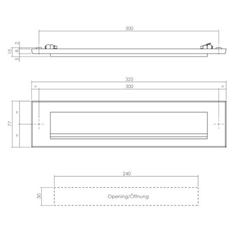 Intersteel Brievenbus met klep/regenrand messing gelakt Intersteel Brievenbus met klep/regenrand messing gelakt
