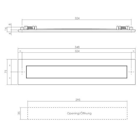 Intersteel Brievenbus met veer messing gelakt