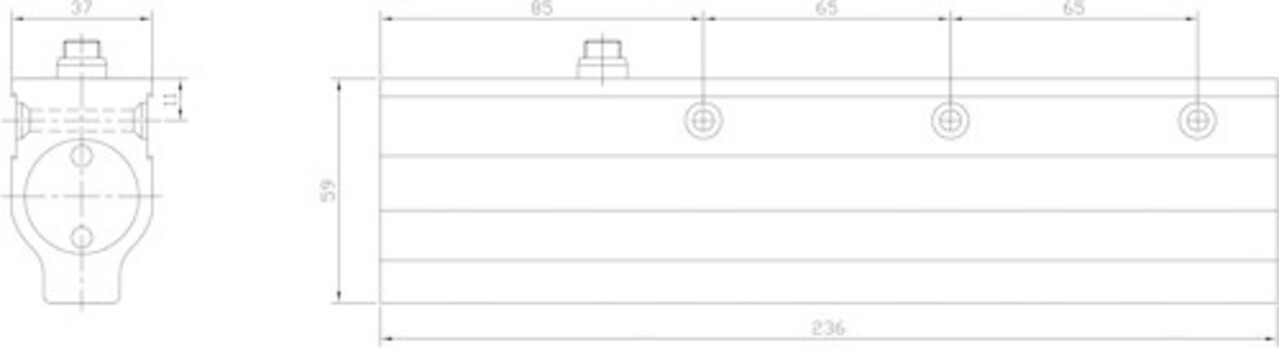 Intersteel Deurdranger met glijarm dr112 grijs Intersteel Deurdranger met glijarm dr112 grijs