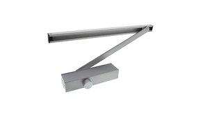Intersteel Deurdranger met glijarm dr124 zilvergrijs Intersteel Deurdranger met glijarm dr124 zilvergrijs