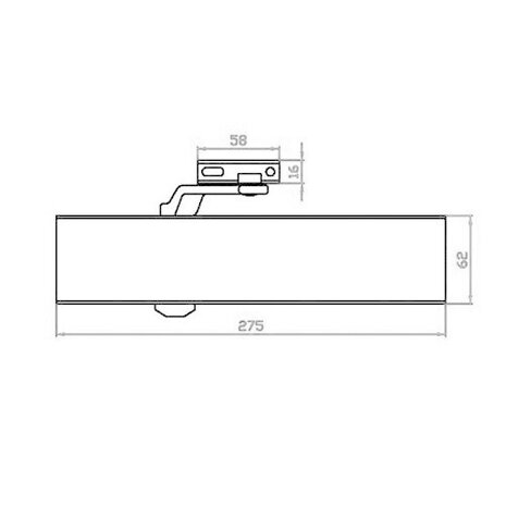 Intersteel Deurdranger met schaararm dr 104 grijs Intersteel Deurdranger met schaararm dr 104 grijs