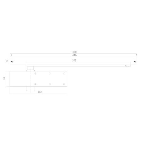 Intersteel Deurdranger zwart met glijarm dr124 Intersteel Deurdranger zwart met glijarm dr124