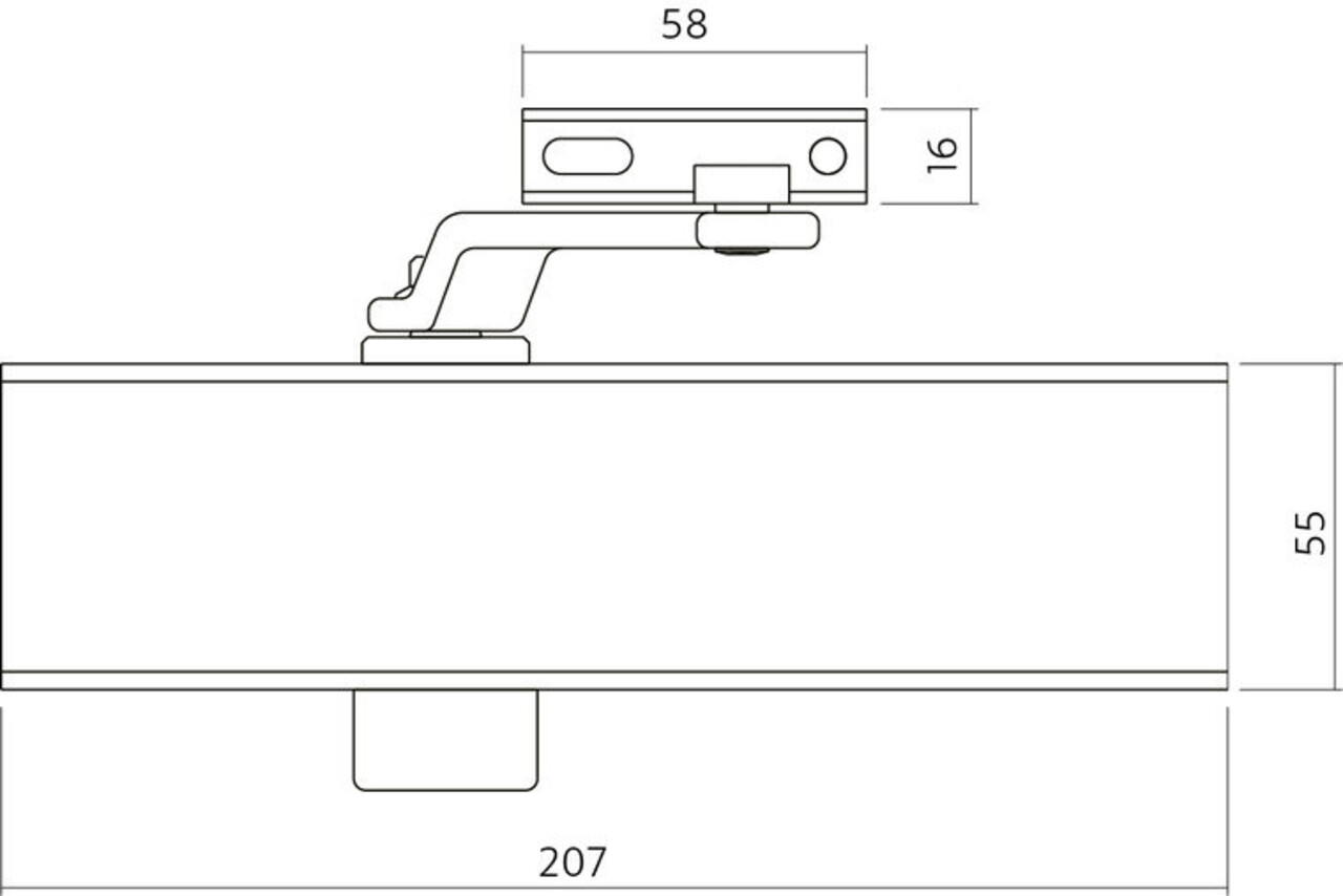 Intersteel Deurdranger zwart met schaararm dr120 Intersteel Deurdranger zwart met schaararm dr120