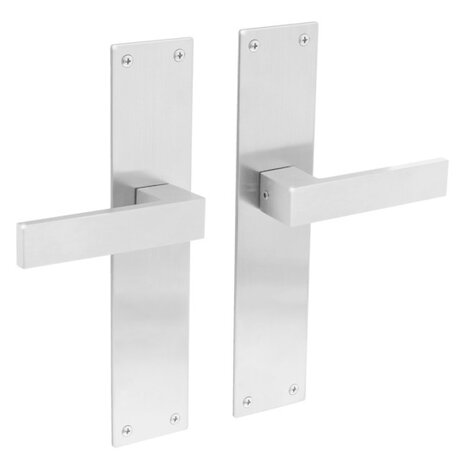 Intersteel Deurklink Amsterdam met schild 250x55x2mm blind geborsteld rvs Intersteel Deurklink Amsterdam met schild 250x55x2mm blind geborsteld rvs