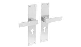 Intersteel Deurklink Amsterdam met schild 250x55x2mm profielcilindergat 55mm rvs geborsteld Intersteel Deurklink Amsterdam met schild 250x55x2mm profielcilindergat 55mm rvs geborsteld