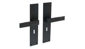 Intersteel Deurklink Amsterdam schild zwart sleutelgat 56mm Intersteel Deurklink Amsterdam schild zwart sleutelgat 56mm