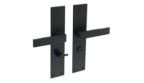 Intersteel Deurklink Amsterdam schild zwart wc63/8