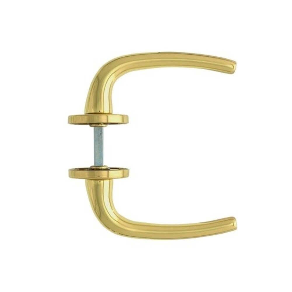 Intersteel Deurklink cosmos op rozet messing gelakt Intersteel Deurklink cosmos op rozet messing gelakt