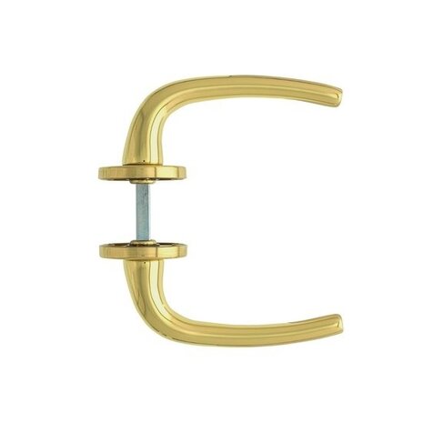 Intersteel Deurklink cosmos op rozet messing gelakt Intersteel Deurklink cosmos op rozet messing gelakt