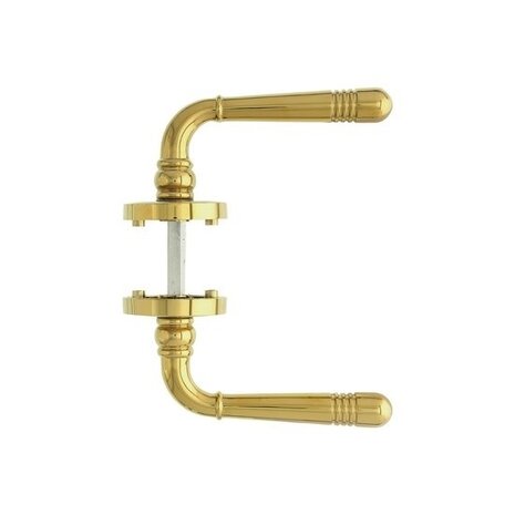 Intersteel Deurklink emily op rozet 55x10 mm messing gelakt