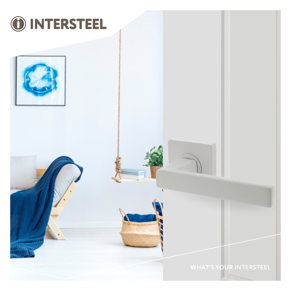 Intersteel Deurklink Hera vierkant rozet wit Intersteel Deurklink Hera vierkant rozet wit