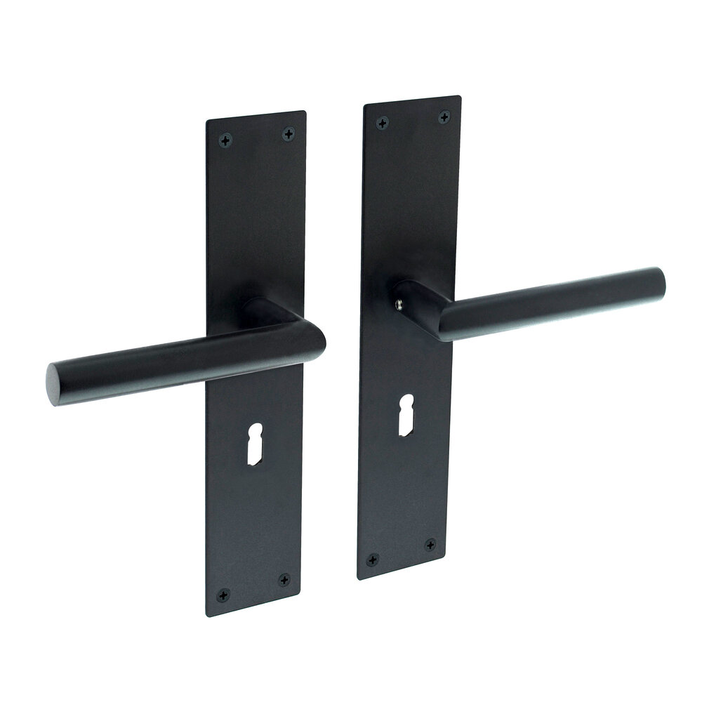 Intersteel Deurklink jura schild zwart met sleutelgat 56mm