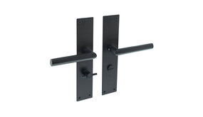 Intersteel Deurklink jura zwart schild 250x55x2mm wc63-8