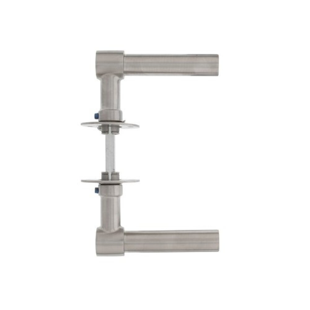 Intersteel Deurklink l/l-model met rozet 2 mm rvs geborsteld