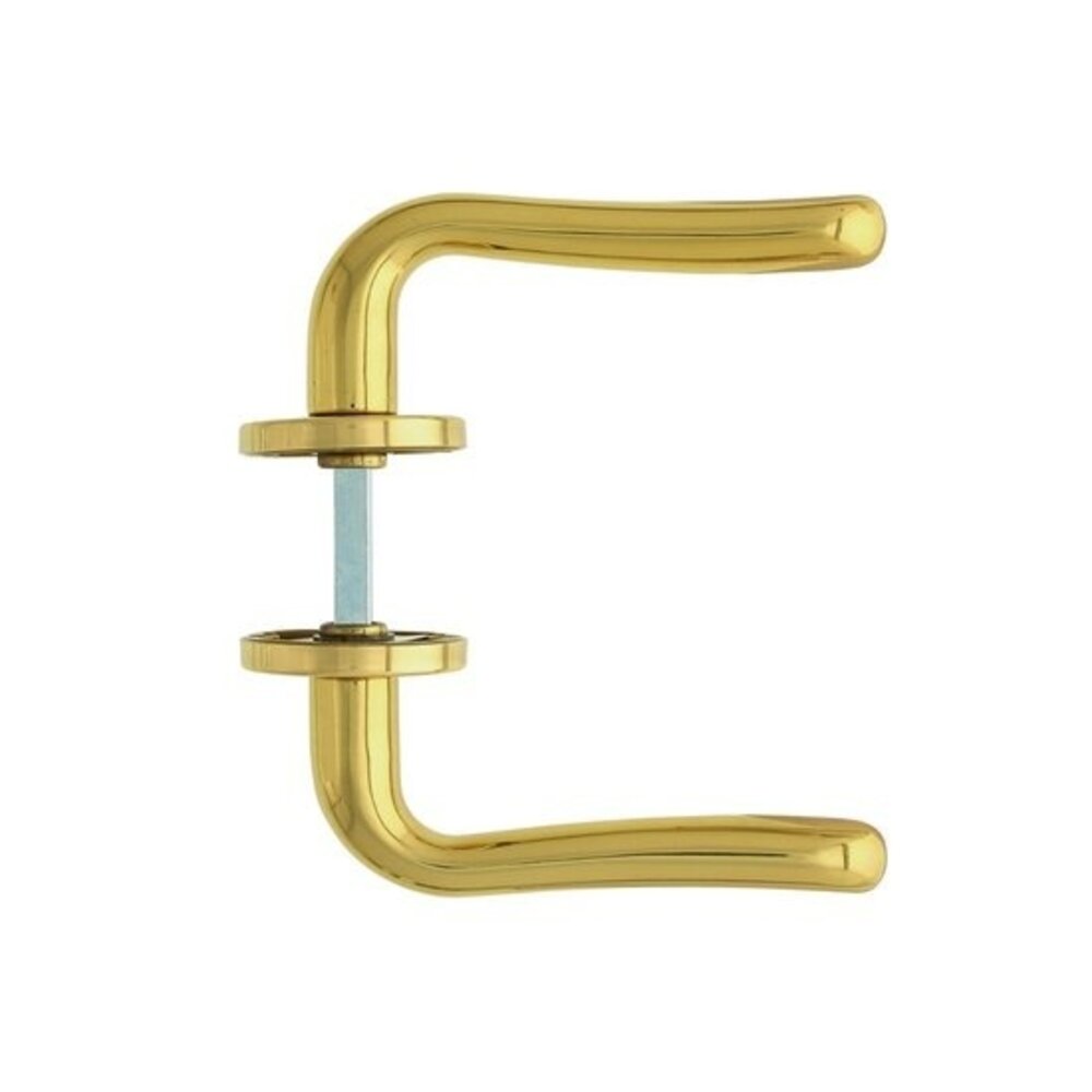 Intersteel Deurklink Saturnus op rozet messing gelakt