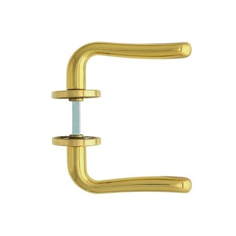 Intersteel Deurklink Saturnus op rozet messing gelakt