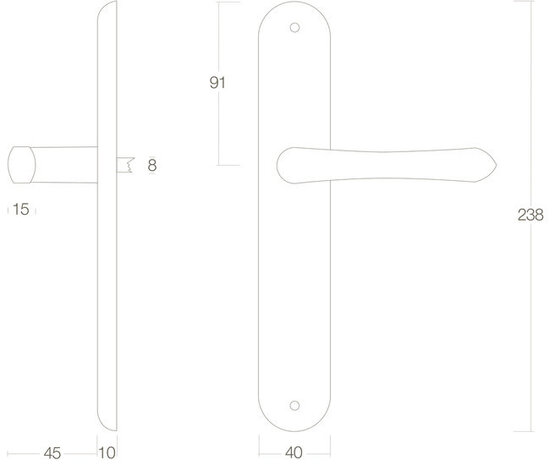 Intersteel Deurklink Saturnus op schild blind messing gelakt Intersteel Deurklink Saturnus op schild blind messing gelakt