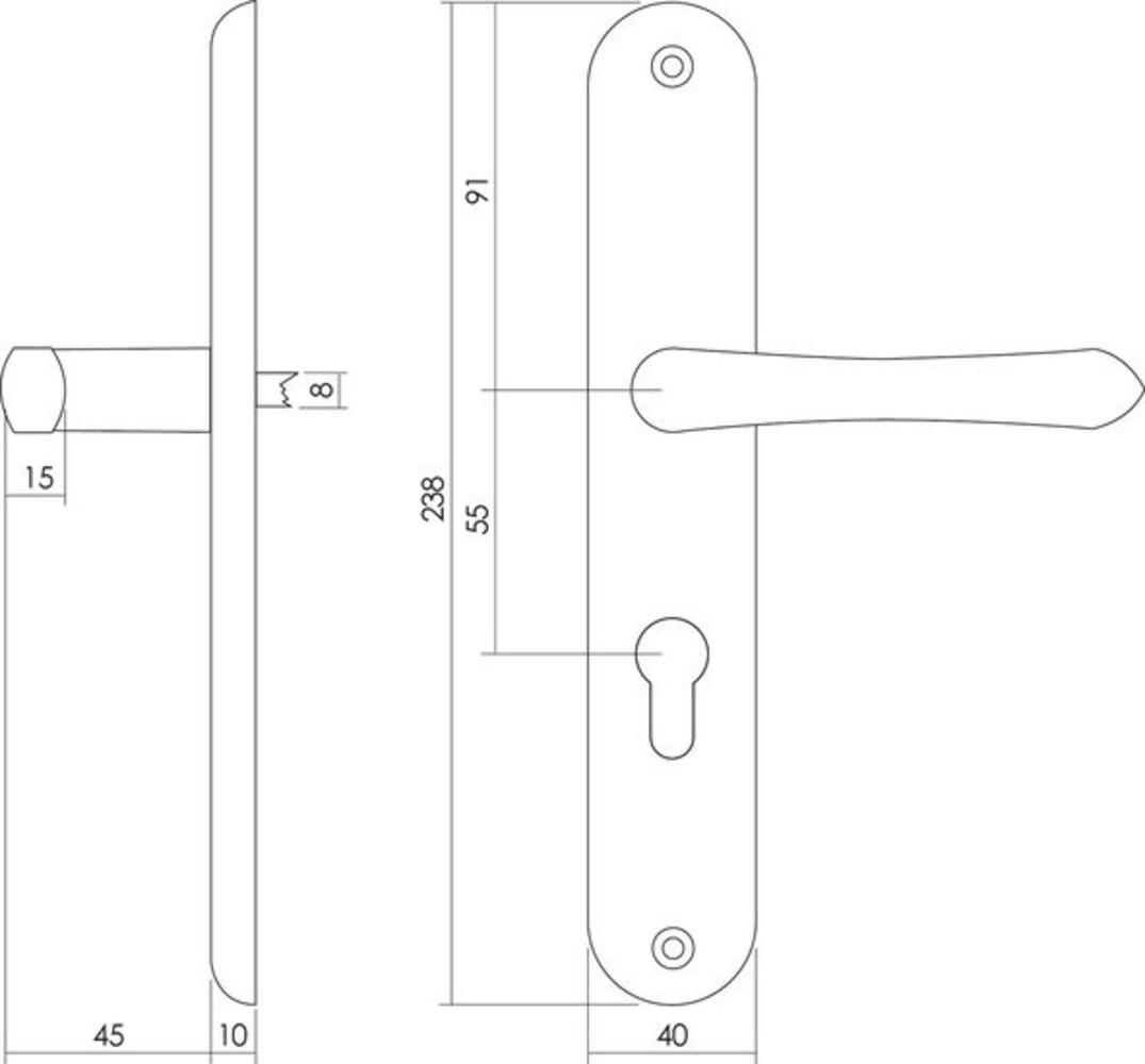 Intersteel Deurklink Saturnus op schild profielcilindergat 55 mm messing gelakt Intersteel Deurklink Saturnus op schild profielcilindergat 55 mm messing gelakt