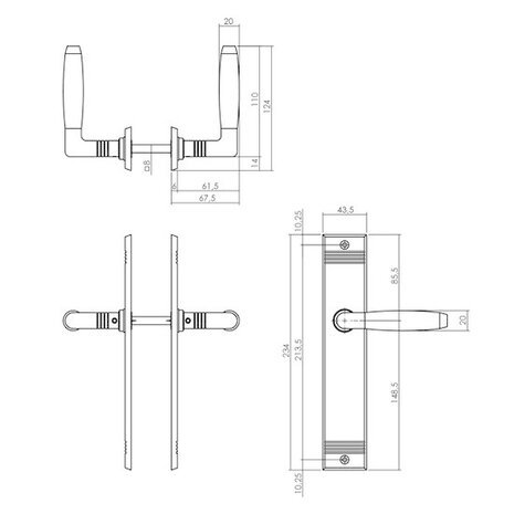 Intersteel Deurklink Ton basic schild nikkel blind Intersteel Deurklink Ton basic schild nikkel blind