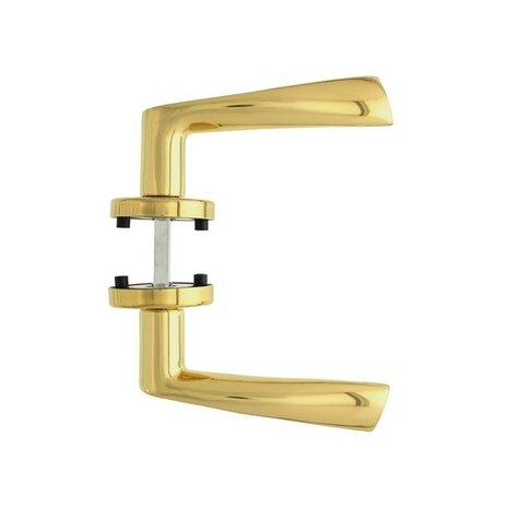 Intersteel Deurklink vlinder op rozet messing gelakt