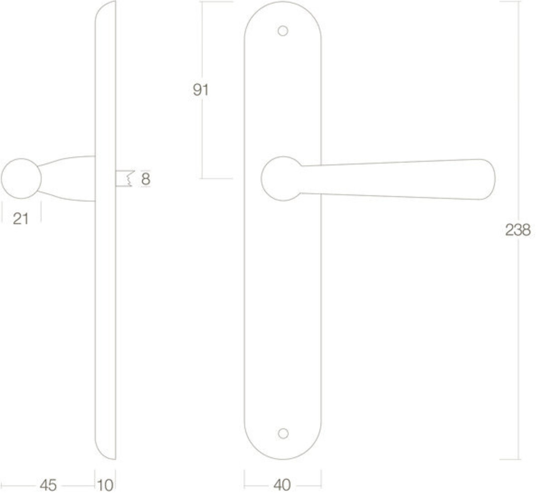 Intersteel Deurklink yvonne op schild blind messing gelakt Intersteel Deurklink yvonne op schild blind messing gelakt