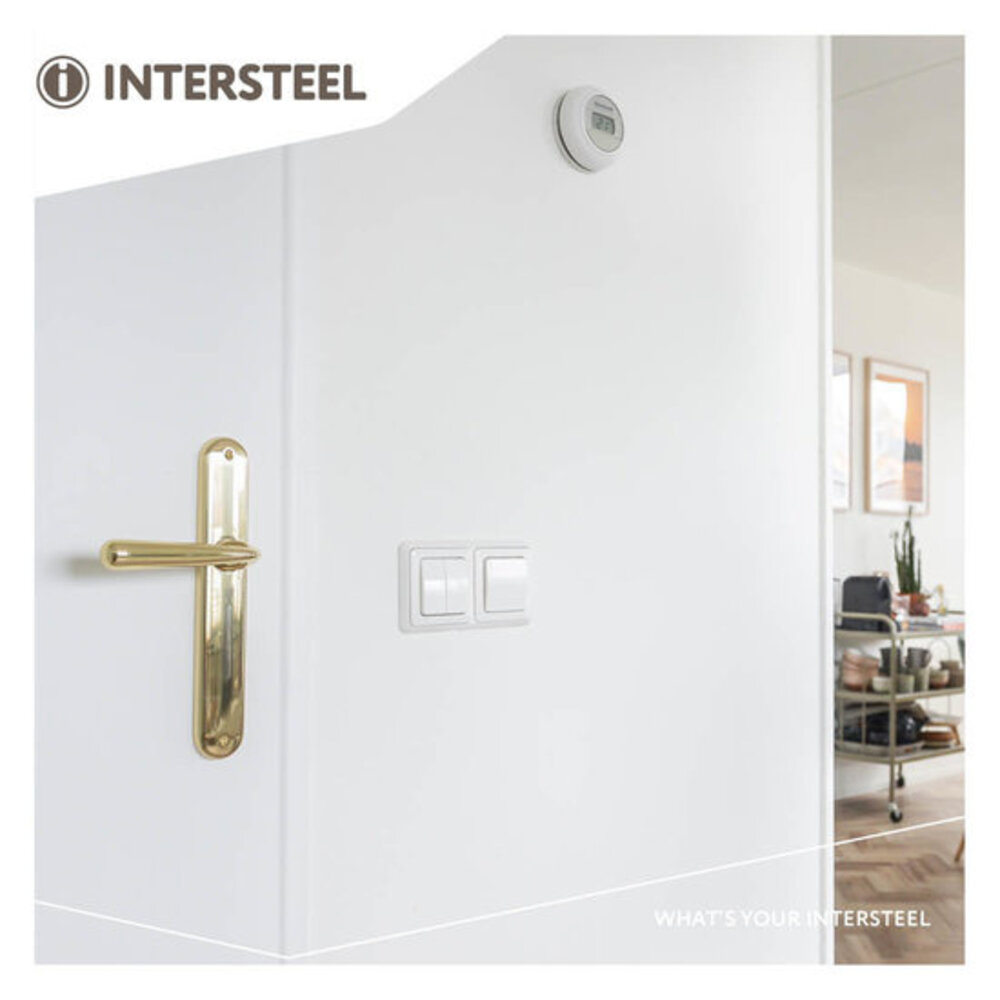 Intersteel Deurklink yvonne op schild blind messing gelakt Intersteel Deurklink yvonne op schild blind messing gelakt