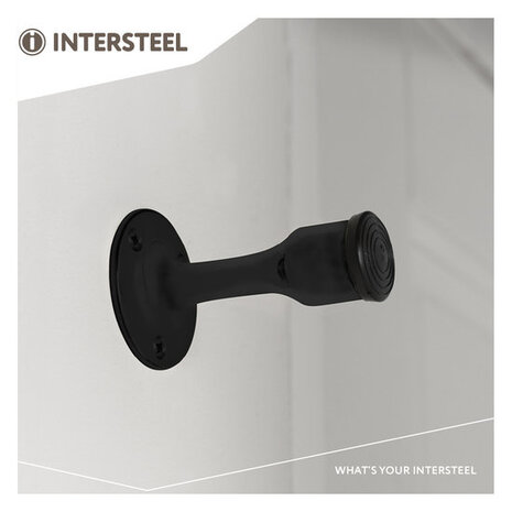 Intersteel Deurstopper recht model mat zwart Intersteel Deurstopper recht model mat zwart