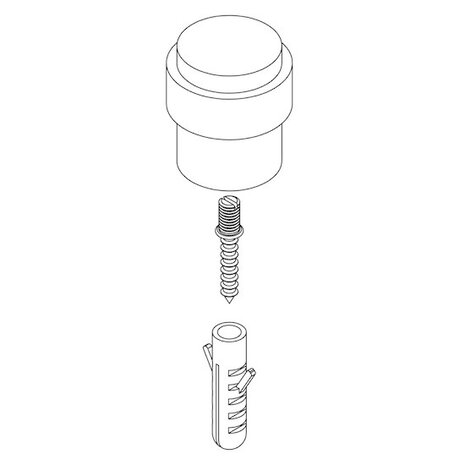 Intersteel Deurstopper rvs zwart vloermontage 30 mm Intersteel Deurstopper rvs zwart vloermontage 30 mm