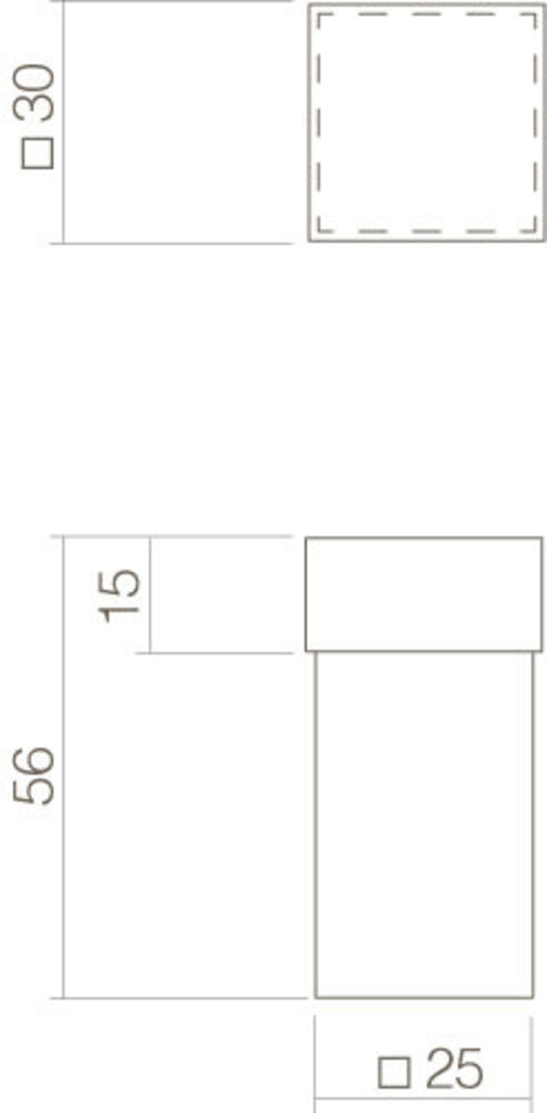 Intersteel Deurstopper vierkant rvs zwart Intersteel Deurstopper vierkant rvs zwart