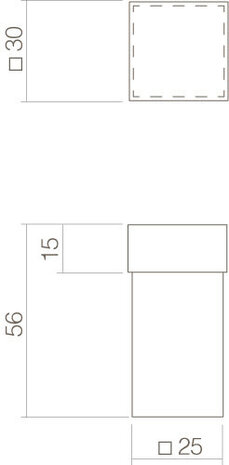 Intersteel Deurstopper vierkant rvs zwart Intersteel Deurstopper vierkant rvs zwart