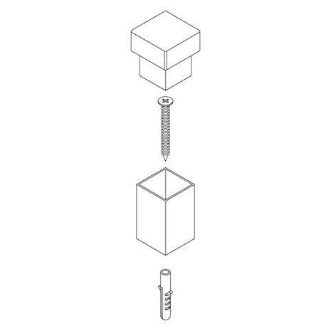Intersteel Deurstopper vierkant rvs zwart Intersteel Deurstopper vierkant rvs zwart
