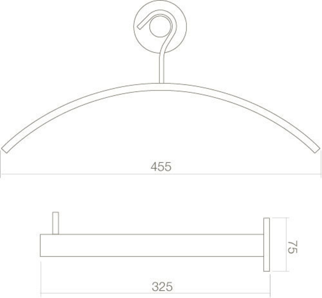Intersteel Garderobe steun rvs geborsteld Intersteel Garderobe steun rvs geborsteld