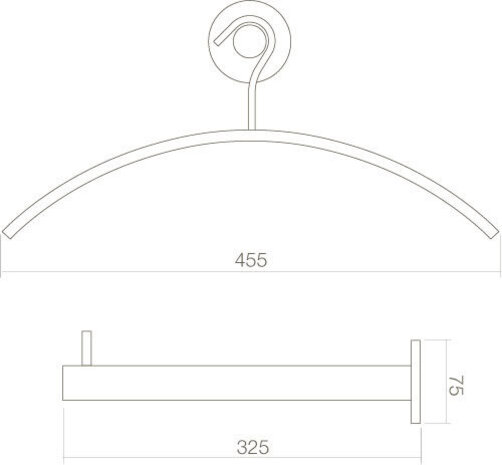 Intersteel Garderobe steun rvs geborsteld Intersteel Garderobe steun rvs geborsteld