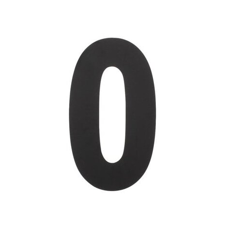 Intersteel Huisnummer 0 xl hoogte 30 cm rvs/mat zwart