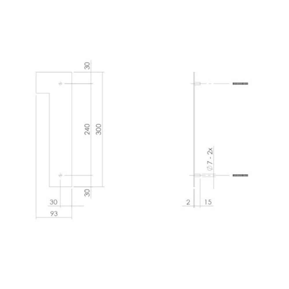 Intersteel Huisnummer 1 xl hoogte 30 cm rvs/mat zwart Intersteel Huisnummer 1 xl hoogte 30 cm rvs/mat zwart
